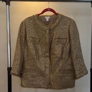 Chico's Gold Sequin Blazer
